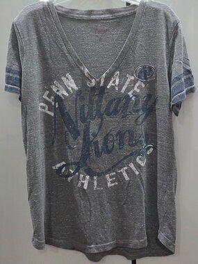 Distressed grey Penn State Nittany Lions V-neck t-shirt